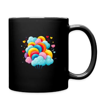 colorful cotton candy clouds - Full Colour Mug - black - Right