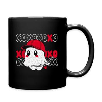 Valentinstag xoxo xoxo hugs kisses Liebe verliebt - Tasse einfarbig - Schwarz - Rechts