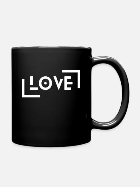 Love - Tasse einfarbig - Schwarz