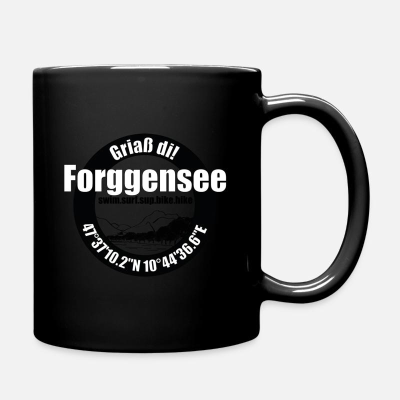 Der Forggensee bei Füssen - Tasse einfarbig - Schwarz