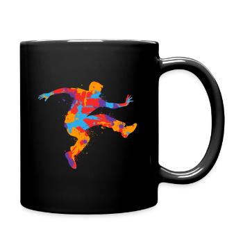 Parkour Freerunning Freerunner coloré Parkour Runner - Mug uni - noir - Droite