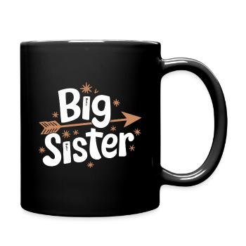 Sister Sibling Family - Full Colour Mug - black - Right