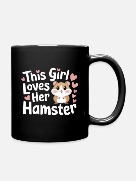 Hamster - Tasse einfarbig - Schwarz