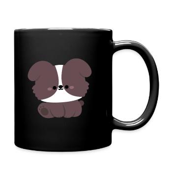 Niedlicher Border Collie - Tasse einfarbig - Schwarz - Rechts