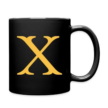 X - Mug uni - noir - Droite