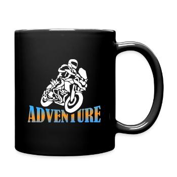 Biker Adventure Tours Motorcycle Shirt Gift - Full Colour Mug - black - Right