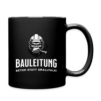 Bauleitung - Tasse einfarbig - Schwarz - Rechts