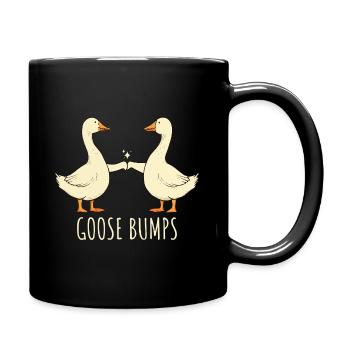 Goose Bumps Funny Geese Fist Bump Silly Goose - Full Colour Mug - black - Right