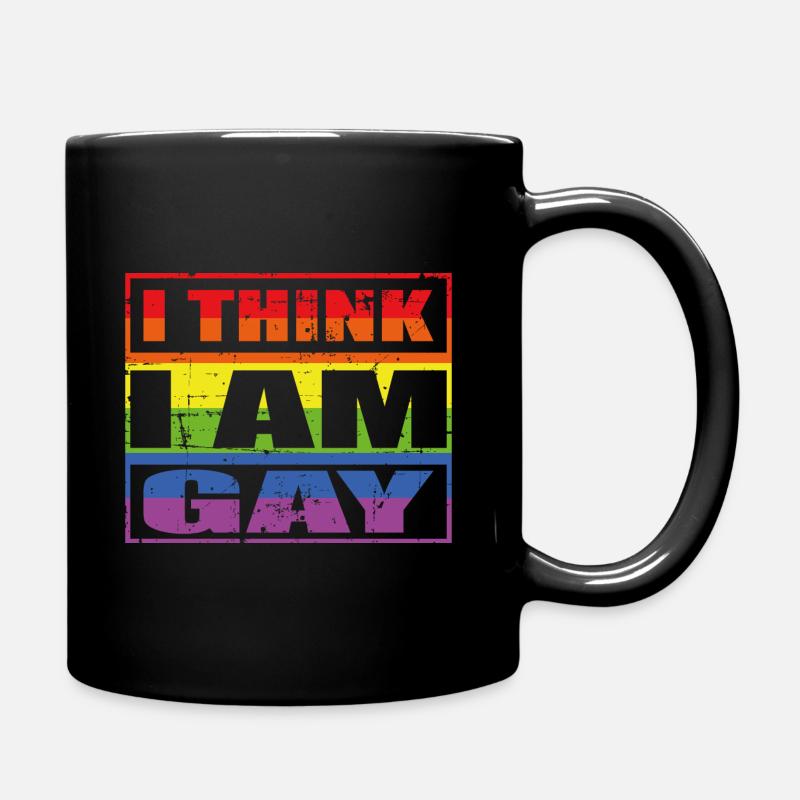 Je crois que je suis gay - Mug uni - noir