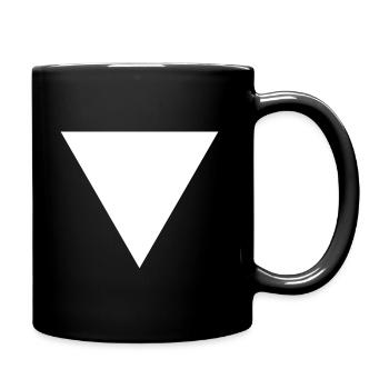 Triangle cadeau, géométrie surface forme blanche - Mug uni - noir - Droite