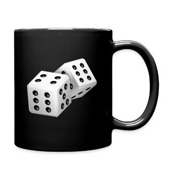Deux dés - Mug uni - noir - Droite
