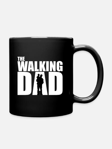 The WALKING DAD white - Tasse einfarbig - Schwarz