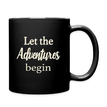 Let the Adventures begin - Full Colour Mug - black - Right