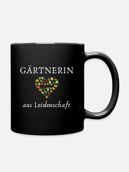 Gärtnerin aus Leidenschaft Garten Geschenk Spruch - Tasse einfarbig - Schwarz