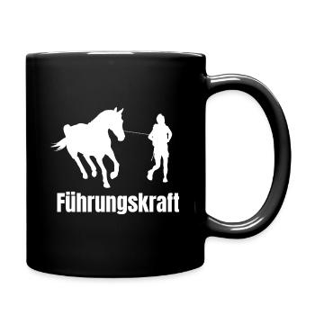 Führungskraft Pferde Landwirt Gassi Chef - Tasse einfarbig - Schwarz - Rechts