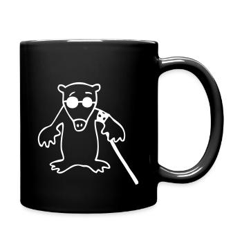 Blinder Maulwurf - Tasse einfarbig - Schwarz - Rechts