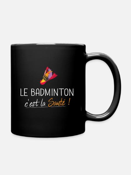 Badminton bad cadeau drôle accro sport - Mug uni - noir