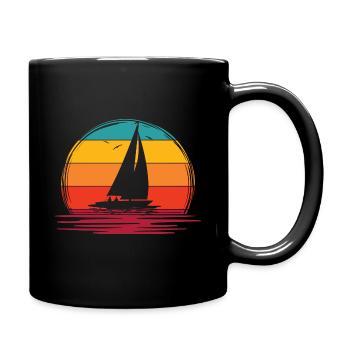 Sailor Sailing Sailboat Skipper Catamaran Segelsch - Full Colour Mug - black - Right