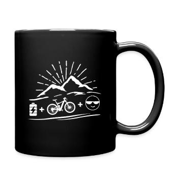E-Bike VTT E-MTB Montagnes - Mug uni - noir - Droite
