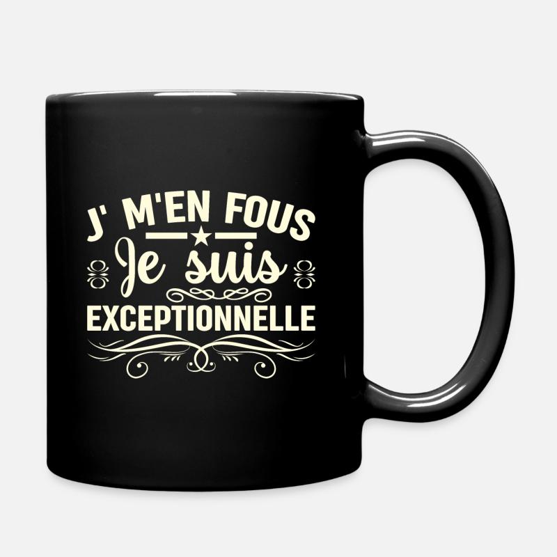 JE SUIS exceptionnelle - Mug uni - noir