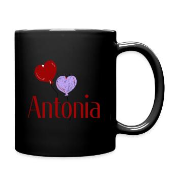 Antonia rot - Tasse einfarbig - Schwarz - Rechts