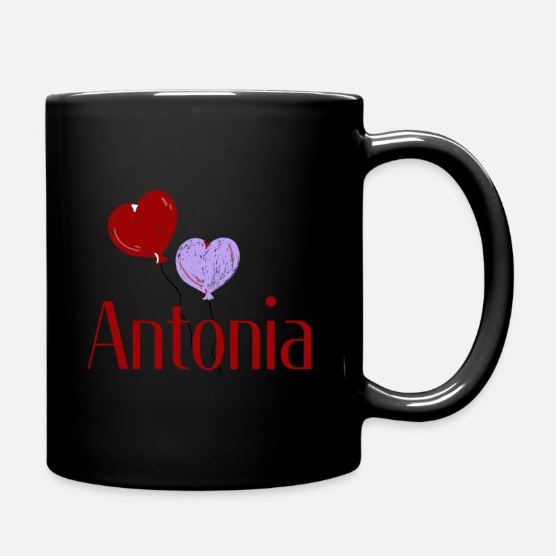 Antonia rot - Tasse einfarbig - Schwarz