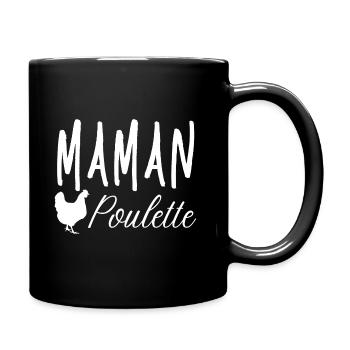 Maman poulette cadeau maman - Mug uni - noir - Droite