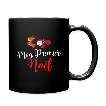 père noel bébé cadeau - Mug uni - noir - Droite
