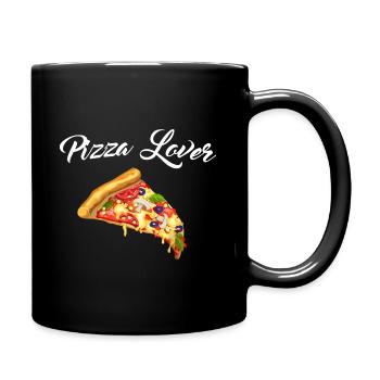 Pizza Lover Italy Italian style pizza Margherita - Full Colour Mug - black - Right