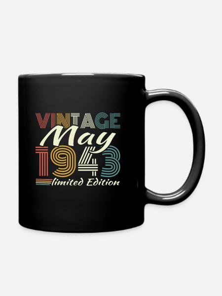 Mai 1943 Vintage Rétro Cadeau D’anniversaire - Mug uni - noir