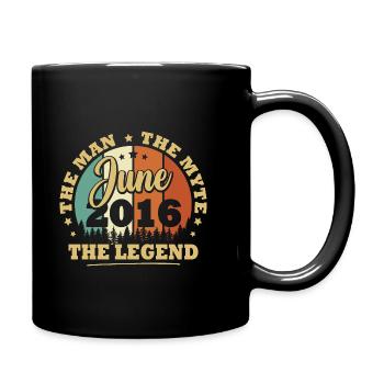 Juin 2016, 7 Ans Anniversaire garçons et filles - Mug uni - noir - Droite