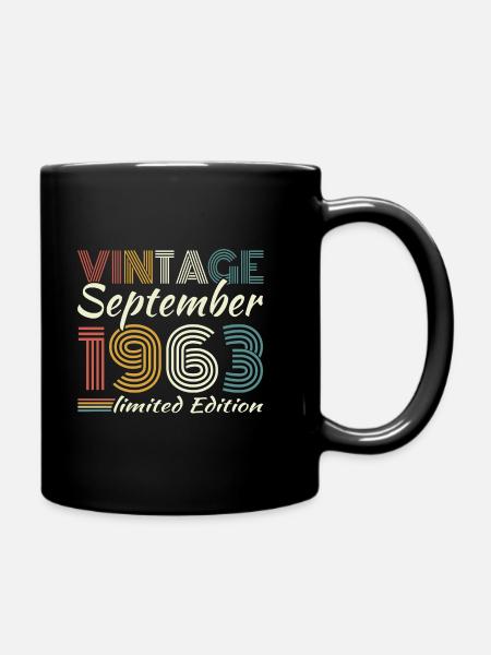 Septembre 1963 Vintage Rétro Cadeau D'anniversaire - Mug uni - noir