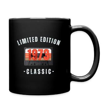 Limited Edition 1973 Geburtstag Retro - Tasse einfarbig - Schwarz - Rechts