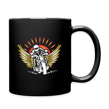 Motif Biker Moto Cadeau - Mug uni - noir - Droite