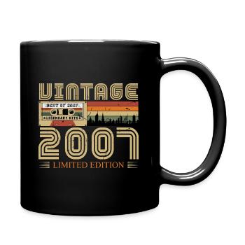 2007 Vintage Born 2007 Vintage Birthday Gift - Full Colour Mug - black - Right