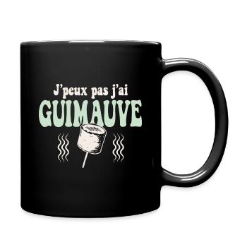 J'peux pas j'ai Guimauve Vert pastel - Mug uni - noir - Droite