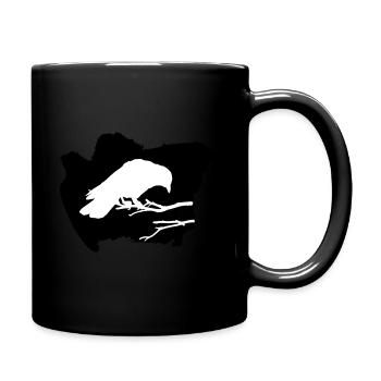 Raven halloween raven - Full Colour Mug - black - Right