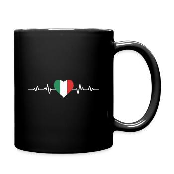 Italy heart flag - Full Colour Mug - black - Right