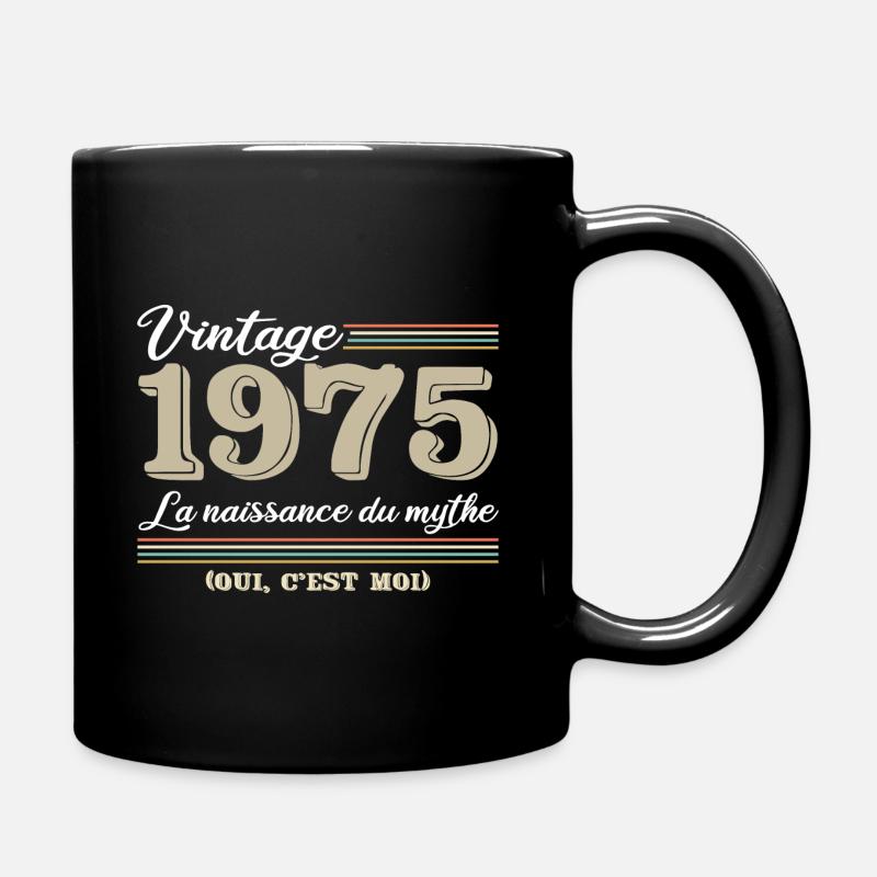 1975 année de naissance et cadeau d'anniversaire d - Mug uni - noir