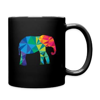 Elephant Colorful - Full Colour Mug - black - Right