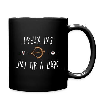 J'peux pas j'ai tir à l'arc - Mug uni - noir - Droite