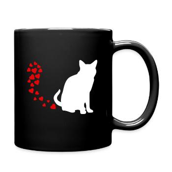Chats Amour Chat locatif Idée cadeau - Mug uni - noir - Droite