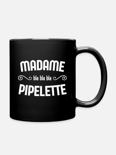 Madame pipelette - Mug uni - noir