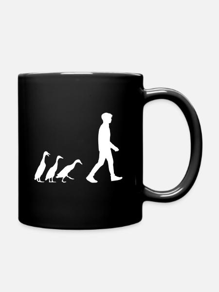 Running Duck Indian Running Duck Duck Duck - Full Colour Mug - black