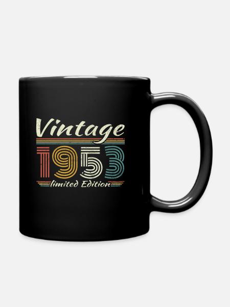 Vintage 1953 Vintage Retro Geburtstagsgeschenk - Tasse einfarbig - Schwarz