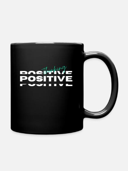 Thinking Positive - Tasse einfarbig - Schwarz