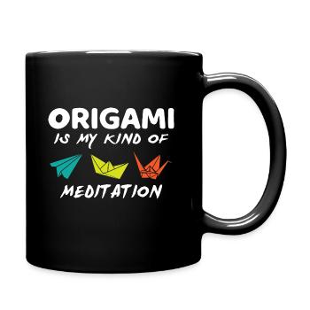 Origami Is My Kind Of Meditation Paper Folding Art - Tasse einfarbig - Schwarz - Rechts
