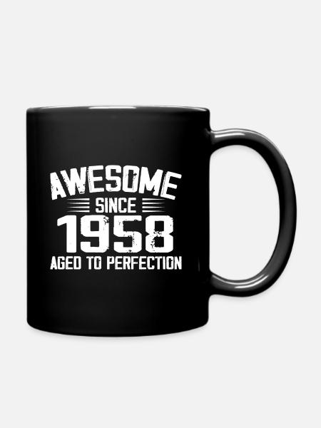 Jahrgang 1958 Geschenk zum 66. Geburtstag 1958 - Tasse einfarbig - Schwarz