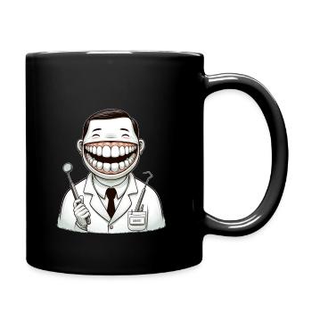 dentiste édenté - Mug uni - noir - Droite