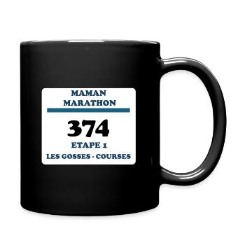 T-shirt logo Maman Marathon - Mug uni - noir - Droite